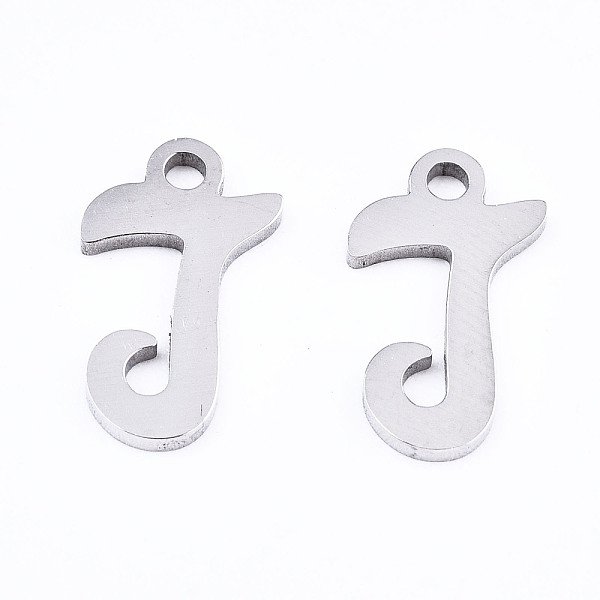 

PandaHall 201 Stainless Steel Charms, Laser Cut, Alphabet, Stainless Steel Color, Letter.J, 12x6.5x1mm, Hole: 1.4mm Stainless Steel Letter