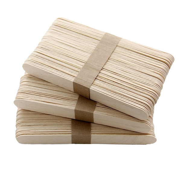 

PandaHall Natural Wood Craft Sticks, Ice Lolly Sticks for Crafts, Icecream Sticks, Wooden Dowel, Wax Sticks, Tongue Depressors, Flat..., Orange