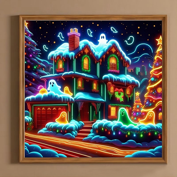 

PandaHall Christmas Series DIY Diamond Painting Kit, Including Resin Rhinestones Bag, Diamond Sticky Pen, Tray Plate, Glue Clay and Canvas...