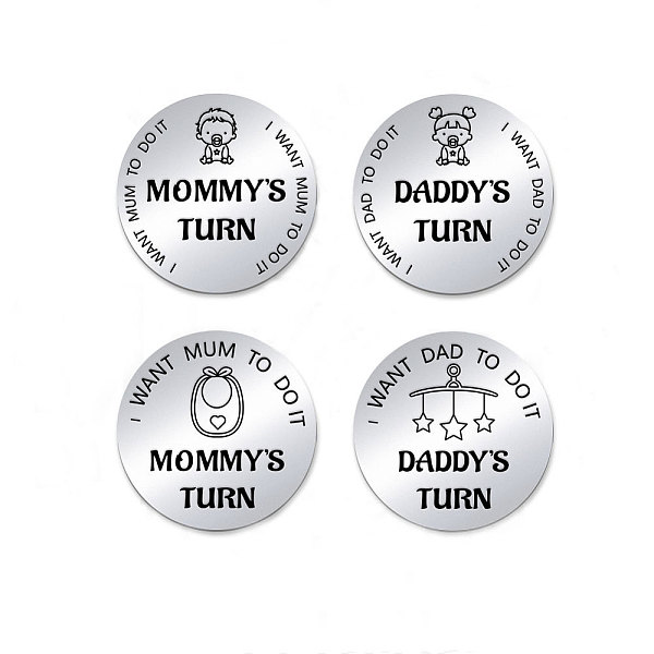 

PandaHall 201 Stainless Steel Commemorative Coins, Decision Maker Coin, Double Sided Laser Engraving, Flat Round, Word, 30x2mm, 2pcs/set...