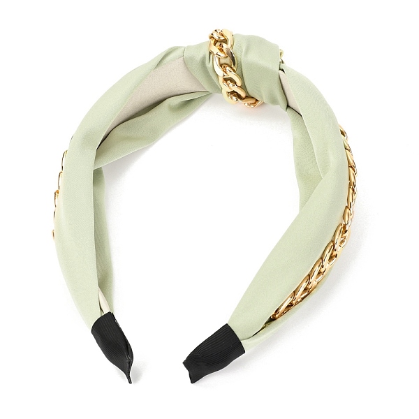 

PandaHall Plastic Hair Bands, with Cloth and Chain Cover, Green, 17~36mm, Inner Diameter: 120mm Plastic Green