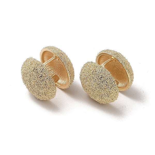 

PandaHall Brass Stud Earrings, Round, Golden, 16x16.5mm Brass Round