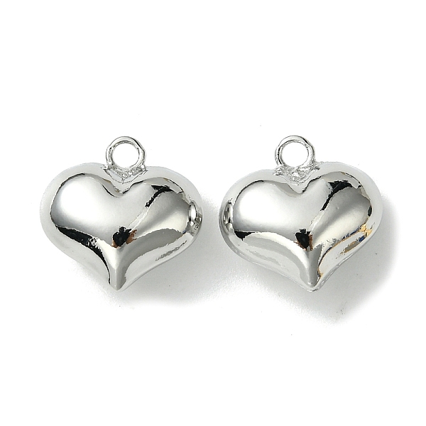 

PandaHall Brass Charms, Heart, Platinum, 12.5x12x6.5mm, Hole: 1.8mm Brass Heart