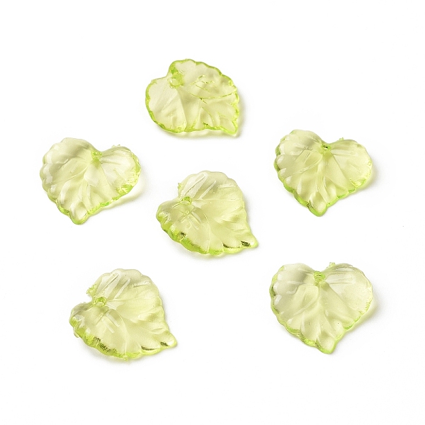 

PandaHall Green Transparent Acrylic Leaf Pendants for Chunky Necklace Jewelry, about 15mm long, 15mm wide, 2mm thick, Hole: 1.5mm Acrylic...