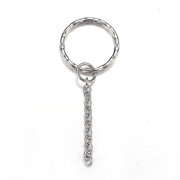 

PandaHall 304 Stainless Steel Split Key Rings, Keychain Clasp Findings, Stainless Steel Color, 67mm 304 Stainless Steel Ring