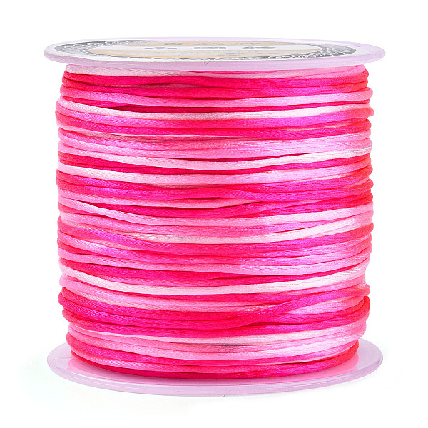 

PandaHall Polyester Cords, Segment Dyed Chinese Knotting Cord, Polyester Cords String for Beading Jewelry Making, Deep Pink, 1mm, about...