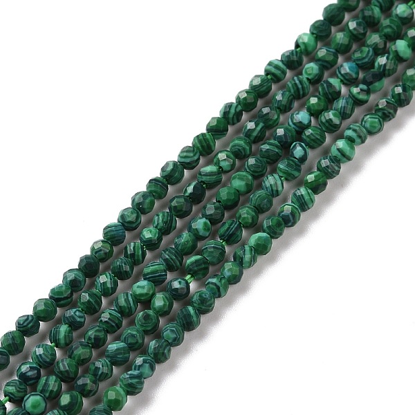 

PandaHall Synthetic Malachite Beads Strands, Faceted, Round, 2mm, Hole: 0.6mm, about 185~187pcs/strand, 15.35~15.55 inch(39~39.5cm)...