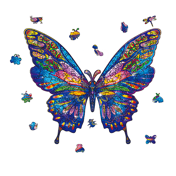 

PandaHall DIY Wooden Assembly Animal Toys Kits for Boys and Girls, Children Intelligence Toys, Butterfly, 210x350x4mm, box:19.8x15.9x5.5cm...