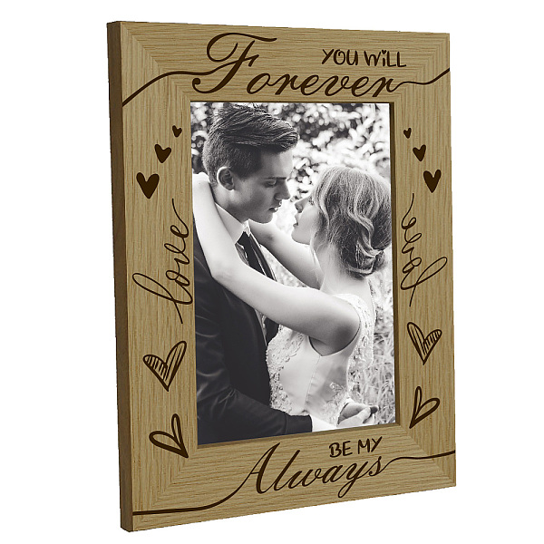 

PandaHall Natural Wood Word Forever Photo Frames, for Tabletop Display Photo Frame, Rectangle, Heart, 218x168mm, Inner Diameter: 142x90mm...