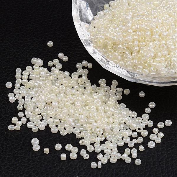

PandaHall 12/0 Ceylon Round Glass Seed Beads, Light Goldenrod Yellow, Size: about 2mm in diameter, hole:1mm, about 3303pcs/50g Glass Yellow