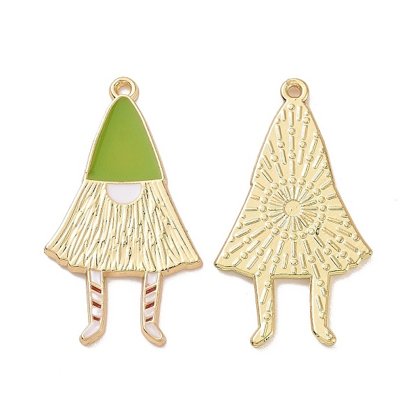

PandaHall Christmas Theme Rack Plating Alloy Enamel Pendants, Light Gold Tone Gnome Charms, Olive Drab, 37x20x1.5mm, Hole: 1.5mm...