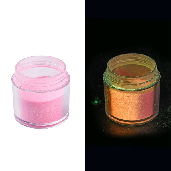 

PandaHall 6G Nail Art Luminous Powder, Shining Nail Art Decoration Accessories, Pearl Pink, 0.1~0.5x0.1~0.5mm Plastic