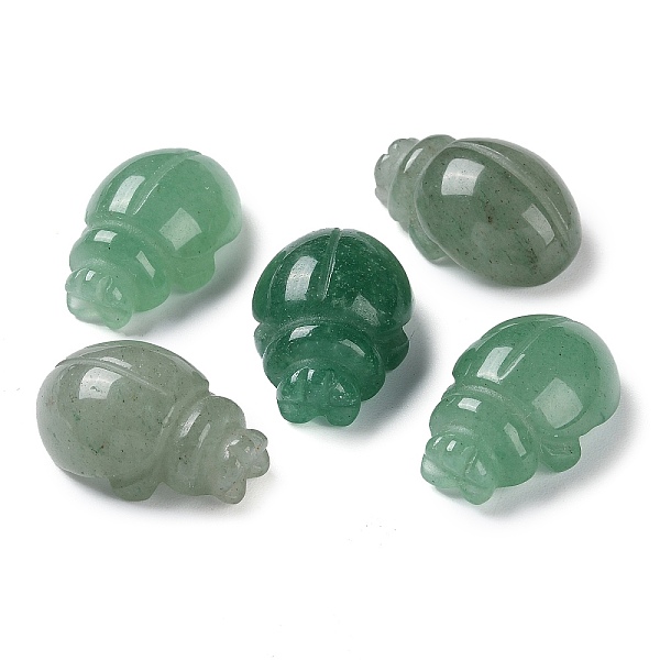 

PandaHall Natural Green Aventurine Carved Healing Figurines, Reiki Energy Stone Display Decorations, Ladybug, 25~25.5x17~17.5x11~12mm Green...