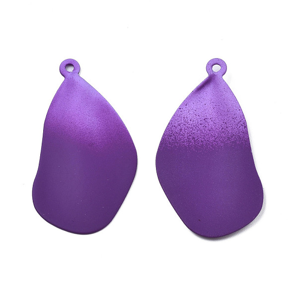 

PandaHall Spray Painted Iron Pendants, Leaf, Purple, 46x25.5x2.5mm, Hole: 1.8mm Iron Leaf Purple