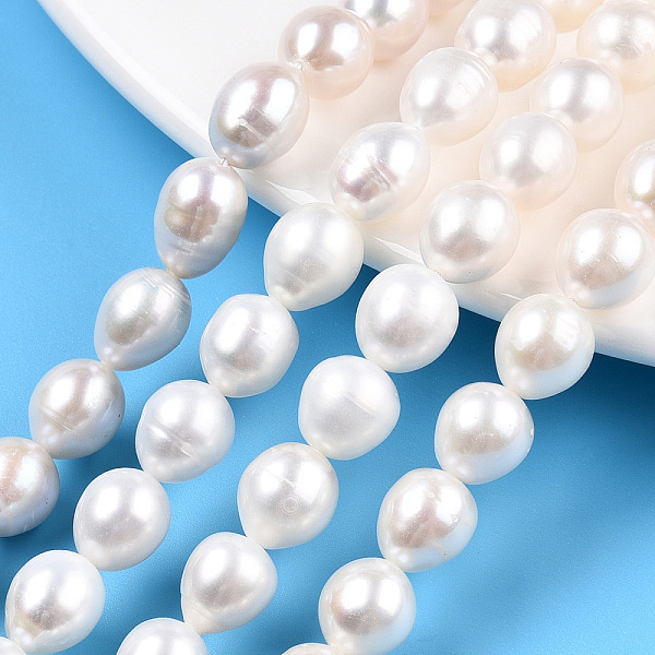

PandaHall Natural Cultured Freshwater Pearl Beads Strands, Rice, Seashell Color, 8~12x9~9.5mm, Hole: 0.7~0.8mm, about 36~38pcs/strand, 14.37...