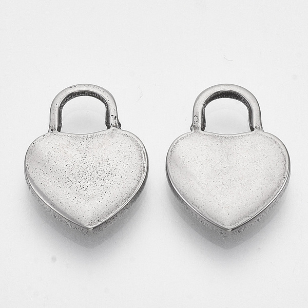 

PandaHall 304 Stainless Steel Pendants, Heart Lock, Stainless Steel Color, 20x15x3mm, Hole: 5x5mm 304 Stainless Steel Lock