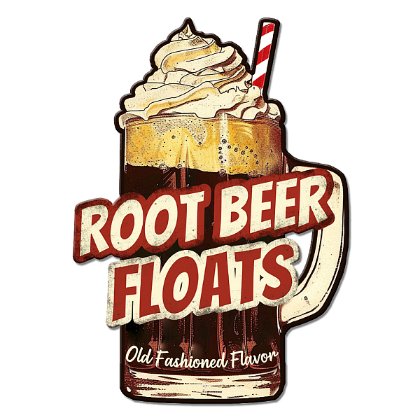 

PandaHall GLOBLELAND Root Beer Floats Vintage Metal Tin Sign Retro Ice Cream Plaque Poster Metal Wall Decorative Tin Signs for Home Kitchen...