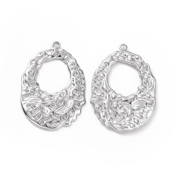 

PandaHall 304 Stainless Steel Pendants, Textured, Teardrop Charm, Stainless Steel Color, 33x22x2mm, Hole: 1.5mm 304 Stainless Steel Teardrop