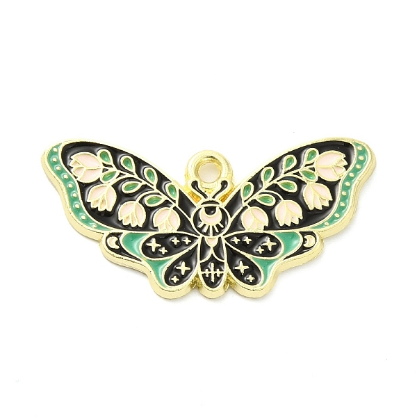 

PandaHall Alloy Enamel Pendants, Golden, Butterfly with Flower Charm, Medium Aquamarine, 15x30x1.5mm, Hole: 1.6mm Alloy+Enamel Butterfly..., Green