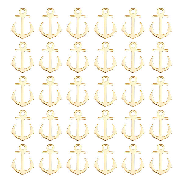 

PandaHall CHGCRAFT 30Pcs Brass Pendants, Long-Lasting Plated, Cadmium Free & Lead Free, Anchor, Real 24K Gold Plated, 16x11.5x0.7mm, Hole...