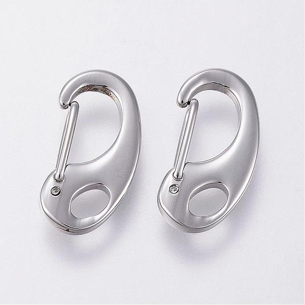 

PandaHall 304 Stainless Steel Push Gate Snap Keychain Clasp Findings, Stainless Steel Color, 16x8x3mm 304 Stainless Steel Others