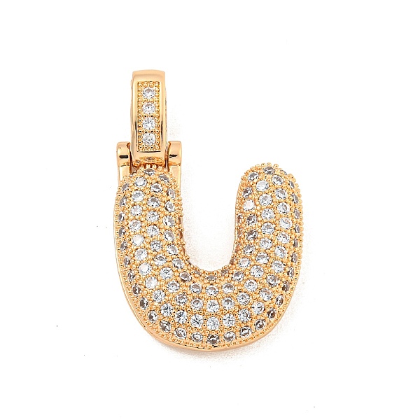 Pendenti in ottone con pavé di micro zirconi cubici trasparenti