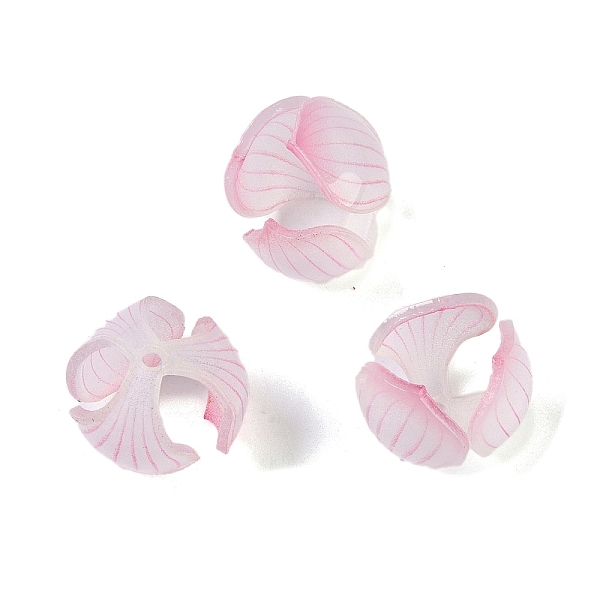 

PandaHall Simulation Lotus Shape Acrylic Bead Caps, for DIY Jewelry Making, Pearl Pink, 15x13mm, Hole: 1.2mm Acrylic