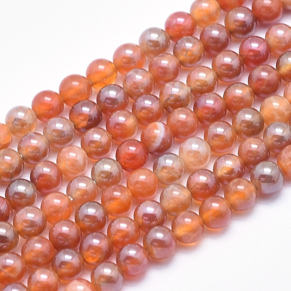 

PandaHall Electroplate Natural Fire Crackle Agate Beads Strands, Dyed & Heated, Round, 4mm, Hole: 0.8mm, about 93pcs/strand, 15.7 inch Fire...