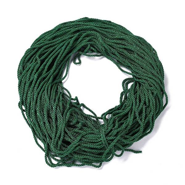 

PandaHall Polyester Cord, Twisted Cord, Dark Green, 5mm, about 97~100m/bundle Polyester