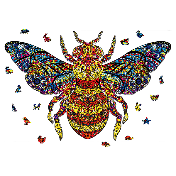 

PandaHall GLOBLELAND 200Pcs Bee Wooden Jigsaw Puzzles for Adults 40x26.4cm/16x10.56in Bees Jigsaw Puzzles Wood Adult Colorful Jigsaw Puzzles...