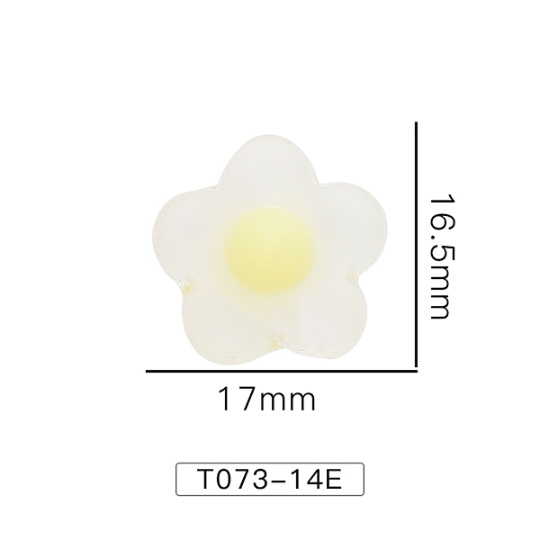 

PandaHall Frosted Resin Cabochons, Nail Art Decorations Accessories for Women, Flower, Champagne Yellow, 16.5x17x9.5mm, Hole: 2.5mm Resin...