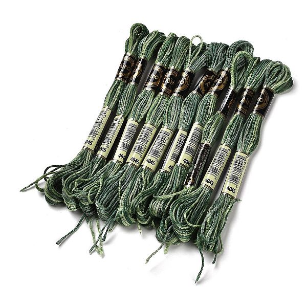 

PandaHall 10 Skeins 6-Ply Polyester Embroidery Floss, Cross Stitch Threads, Segment Dyed, Dark Olive Green, 0.5mm, about 8.75 Yards...