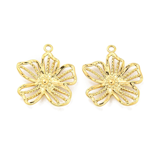 

PandaHall Vacuum Plating 304 Stainless Steel Pendants, Flower Charms, Real 18K Gold Plated, 17.5x16x2.8mm, Hole: 1.2mm 304 Stainless Steel...