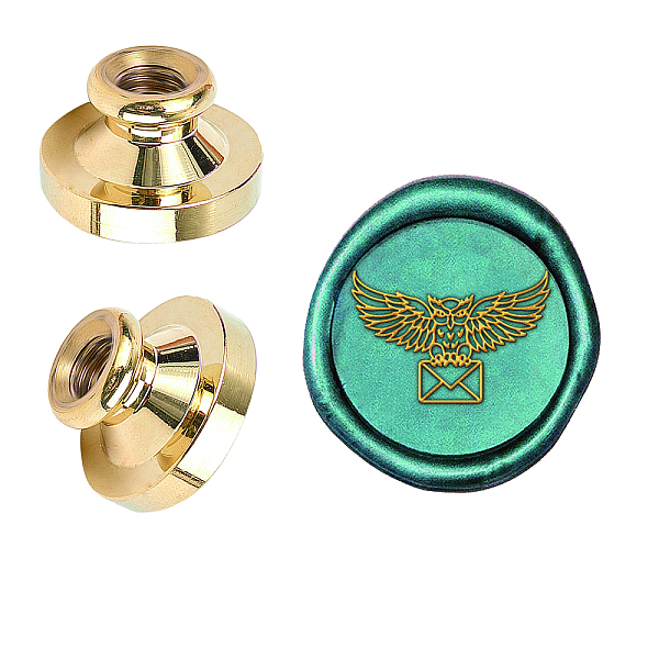 

PandaHall Wax Seal Brass Stamp Head, for Wax Seal Stamp, Owl Pattern, 25x14.5mm Brass Owl