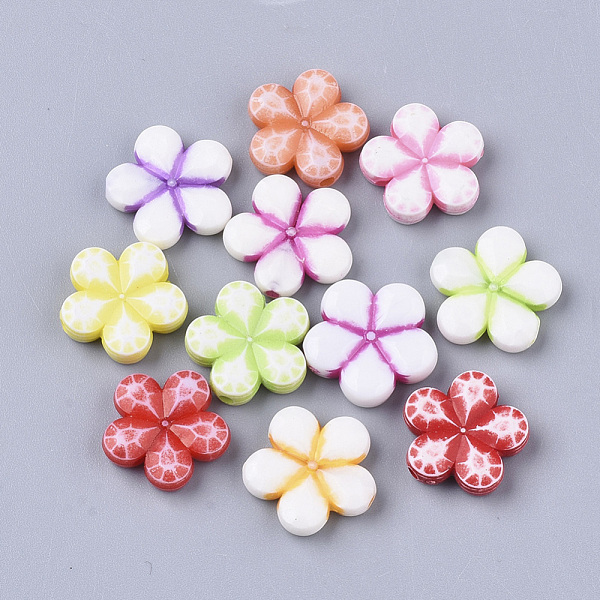 

PandaHall Craft Style Acrylic Beads, Flower, Mixed Color, 14x14.5x4mm, Hole: 1.4mm, about 1219pcs/500g Acrylic Flower Multicolor