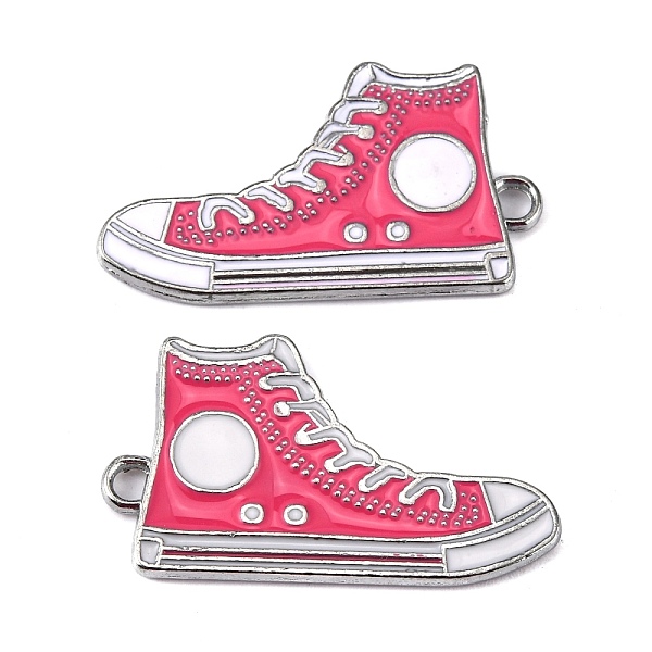 

PandaHall Alloy Enamel Pendants, Lead Free and Cadmium Free, Shoes, Platinum Metal Color, Pink, 30x17x2mm, Hole: 1.5mm Alloy+Enamel Shoes...