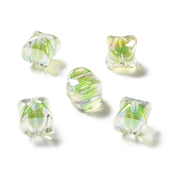 

PandaHall Two Tone UV Plating Rainbow Iridescent Acrylic Beads, Rectangle, Green Yellow, 15~15.5x14x14mm, Hole: 2.7mm Acrylic Rectangle...