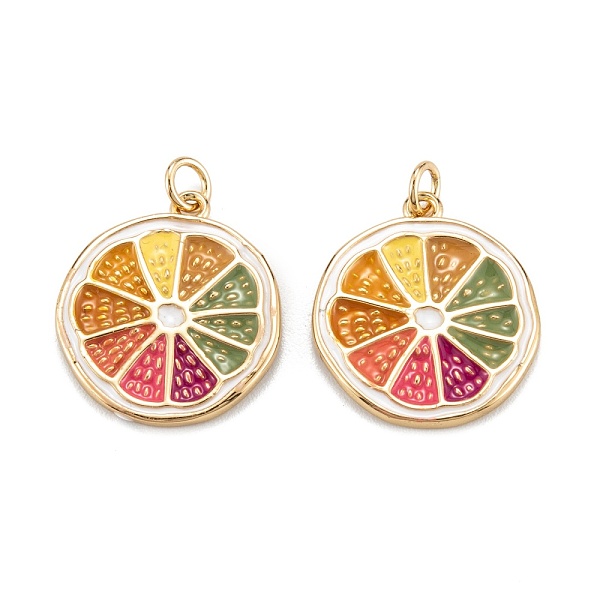 

PandaHall Brass Enamel Pendants, with Jump Rings, Long-Lasting Plated, Flat Round, Colorful, Real 18K Gold Plated, 18x16x1.5mm, Hole: 3.5mm...