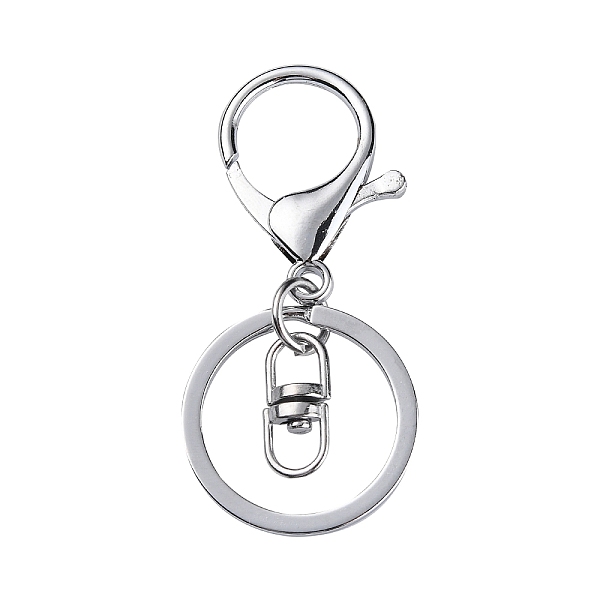 

PandaHall Iron Alloy Lobster Claw Clasp Keychain, Platinum, 68x30mm Iron Others