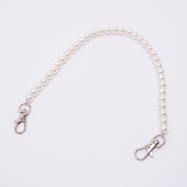 

PandaHall White Acrylic Round Beads Bag Handles, with Zinc Alloy Swivel Clasps and Steel Wire, for Bag Replacement Accessories, Platinum...