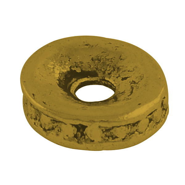

PandaHall Donut Alloy Spacer Beads, Tibetan Style, Cadmium Free & Lead Free , Antique Golden, 8x2mm, Hole: 2mm, about 1960pcs/1000g Alloy...