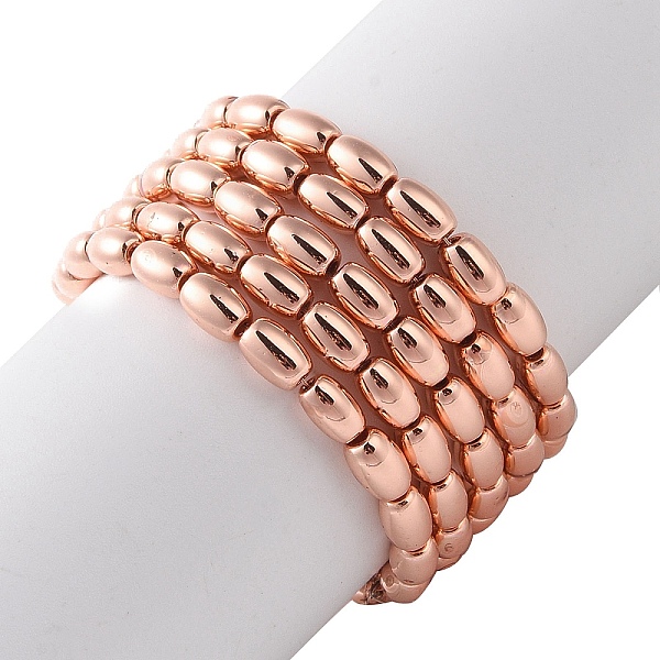 

PandaHall Electroplate Beads Strands, Oval, Dark Salmon, 4.5x3mm, Hole: 0.8mm, about 94~99pcs/strand, 16.93~18.11''(43~46cm) Glass Oval