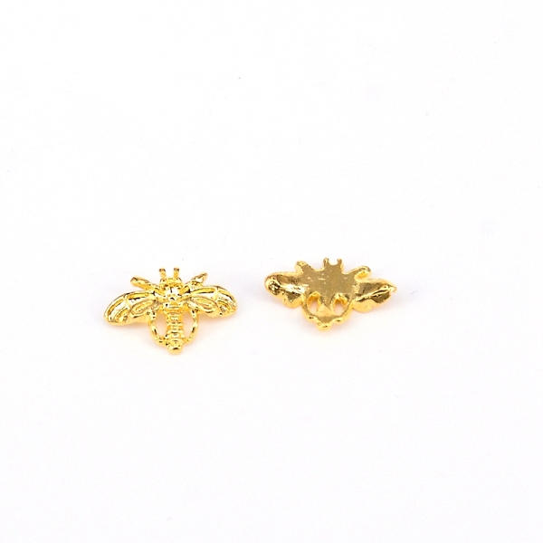 

PandaHall Alloy Cabochons, Nail Art Decoration Accessories for Women, Bees, Golden, 7.5x10.5x2.5mm Alloy Bees