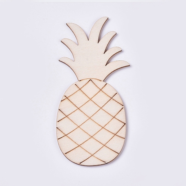 

PandaHall Wood Cabochons, Wood Slices, DIY Decoration Accessories, Pineapple, BurlyWood, 110x50x2mm Wood Fruit Orange
