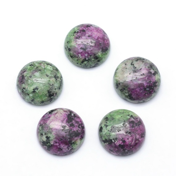 

PandaHall Natural Ruby in Zoisite Cabochons, Half Round, 12x5~6mm Ruby in Zoisite Half Round