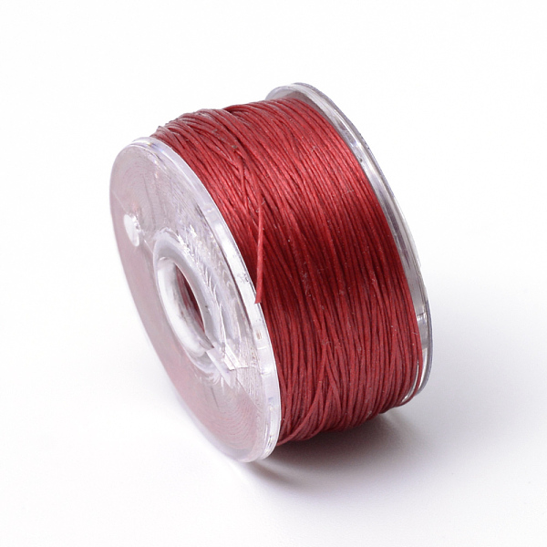 

PandaHall Special Coated Polyester Beading Threads for Seed Beads, FireBrick, 0.1mm, about 50yards/roll Polyester Red