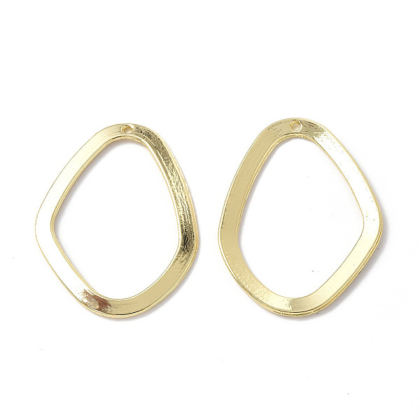 

PandaHall Rack Plating Alloy Pendants, Lead Free & Cadmium Free & Nickel Free, Oval Charm, Light Gold, 31x23.5x1mm, Hole: 1mm Alloy Oval