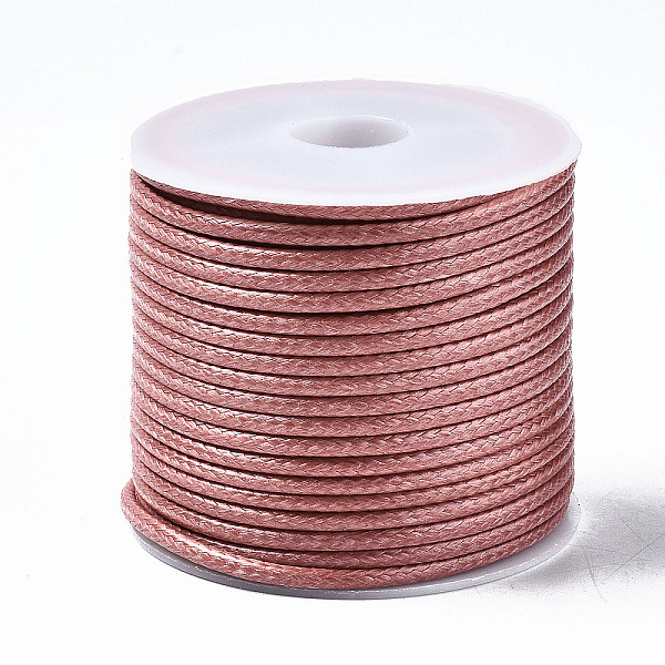 

PandaHall Waxed Polyester Cords, for Jewelry Making, Light Coral, 1.5mm, about 10m/roll Waxed Polyester Cord Round Pink