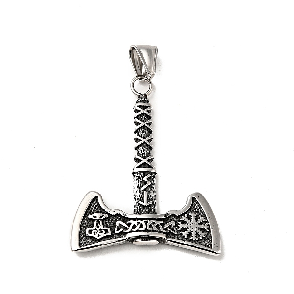 

PandaHall 304 Stainless Steel Manual Polishing Pendants, Axe Charms, Antique Silver, 48x36.5x5mm, Hole: 4x8mm 304 Stainless Steel Tool