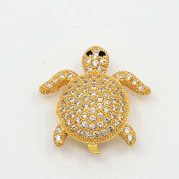 

PandaHall Brass Micro Pave Cubic Zirconia Beads, Hollow Tortoise Beads, Lead Free & Nickel Free & Cadmium Free, Golden, 20x19x6mm, Hole: 2mm...